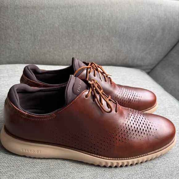 Cole Haan Men\'s 2.Zerogrand Laser Wing Shoes Acorn/Sesame Brown Preppy Sz13 main image 4